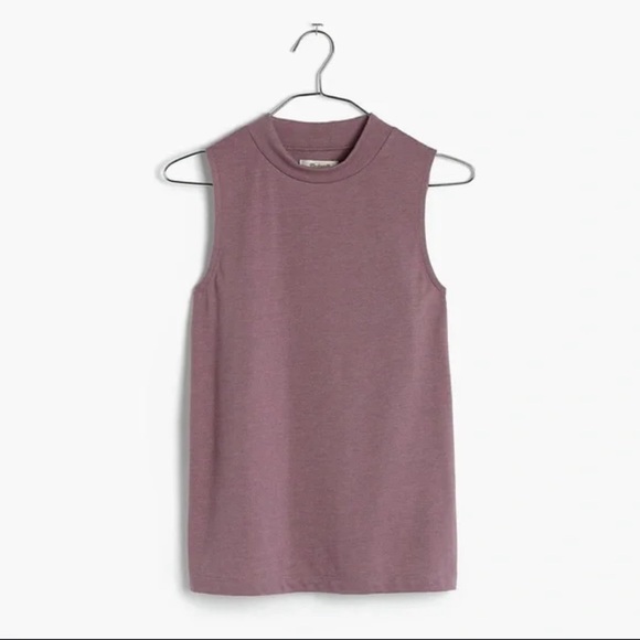 NWOT Madewell Sleeveless Turtleneck in Purple - Picture 2 of 8